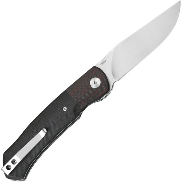 QSP Gannet Linerlock Folding Knife 154CM Black Micarta