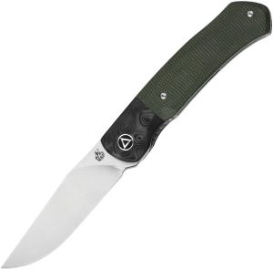 QSP Knife Gannet Linerlock - Green Micarta