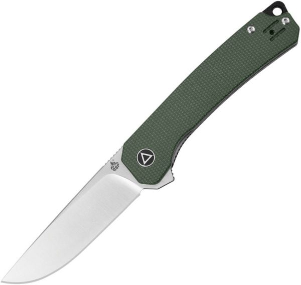 QSP Osprey Linerlock Folding Knife 14C28N Green Micarta