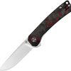 QSP Osprey Linerlock Folding Knife 14C28N Blade G10 CF