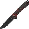 QSP Osprey Linerlock Folding Knife 14C28N Blade Black G10 Carbon Fiber