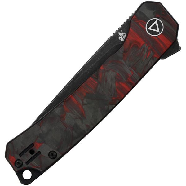 QSP Osprey Linerlock Folding Knife 14C28N Blade Black G10 Carbon Fiber