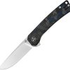 QSP Osprey Linerlock Folding Knife 14C28N Blade G10 Carbon Fiber