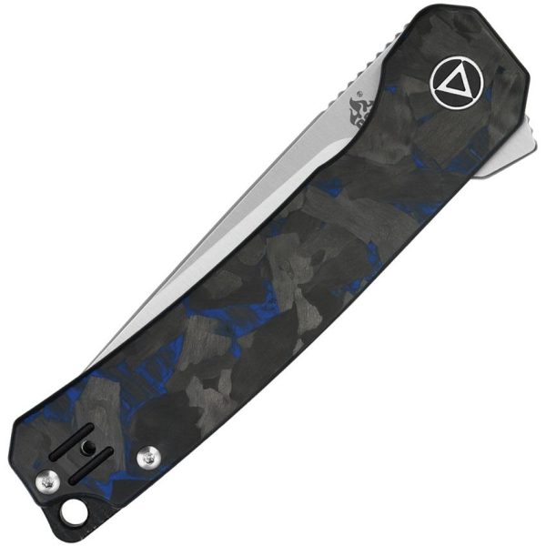 QSP Osprey Linerlock Folding Knife 14C28N Blade G10 Carbon Fiber
