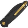 QSP Knife Otter Linerlock Blackout - Black G10 14C28N