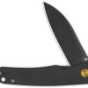 QSP Knife Otter Linerlock Blackout - Black G10 14C28N