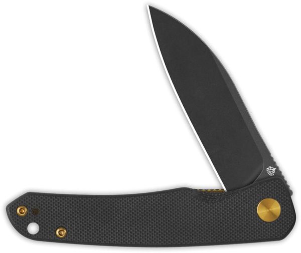 QSP Knife Otter Linerlock Blackout - Black G10 14C28N
