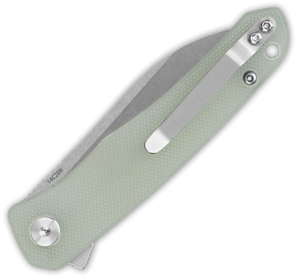 QSP Knife Otter Linerlock - Jade G10 14C28N