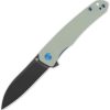 QSP Knife Otter Linerlock Black Jade - G10 14C28N