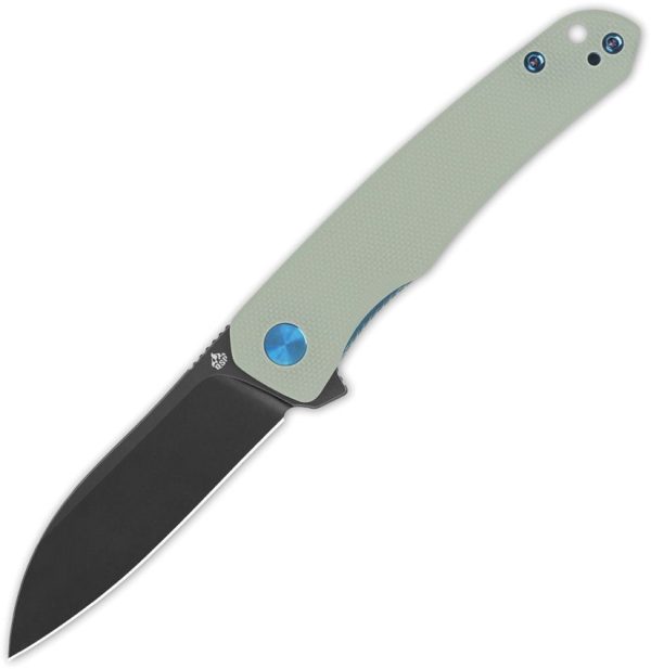 QSP Knife Otter Linerlock Black Jade - G10 14C28N