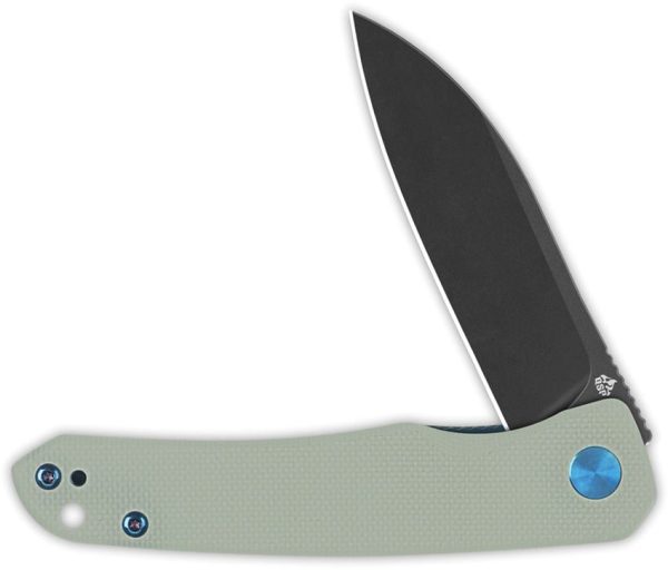 QSP Knife Otter Linerlock Black Jade - G10 14C28N