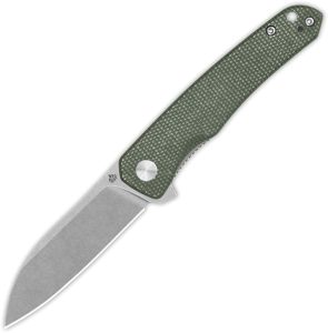 QSP Knife Otter Linerlock - Green Micarta 14C28N