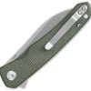 QSP Knife Otter Linerlock - Green Micarta 14C28N