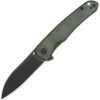 QSP Knife Otter Linerlock - Green Micarta 14C28N Blackout