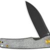 QSP Knife Otter Linerlock - Denim Micarta 14C28N Blackout