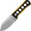 QSP Knife Canary Neck Knife - 14C28N Black/Yellow G10