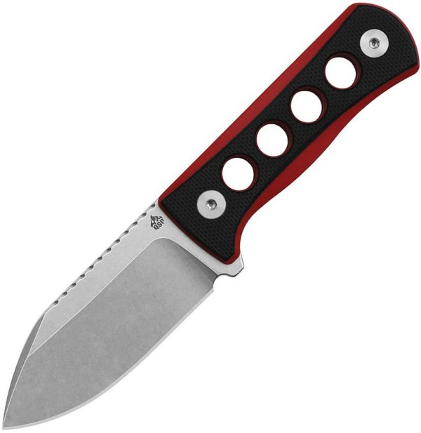 QSP Knife Canary Neck Knife Red - 14C28N Stonewash