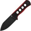 QSP Knife Canary Neck Knife Red - 14C28N Black Stonewash