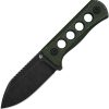 QS141C2.jpg QSP Canary Neck Knife Green 14C28N Fixed Blade EDC