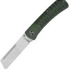 QSP Hedgehog Slip Joint Folding Knife 14C28N Green Micarta