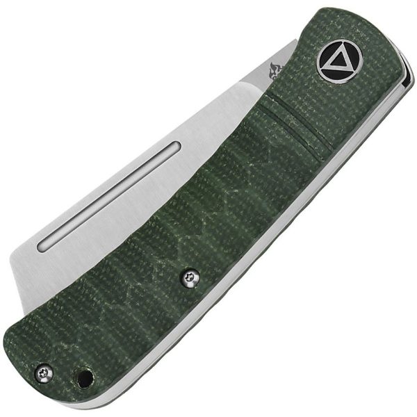 QSP Hedgehog Slip Joint Folding Knife 14C28N Green Micarta
