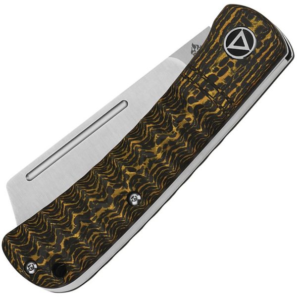 QS142C_add_01.jpg QSP Hedgehog Slip Joint Folding Knife 14C28N Gold Carbon Fiber