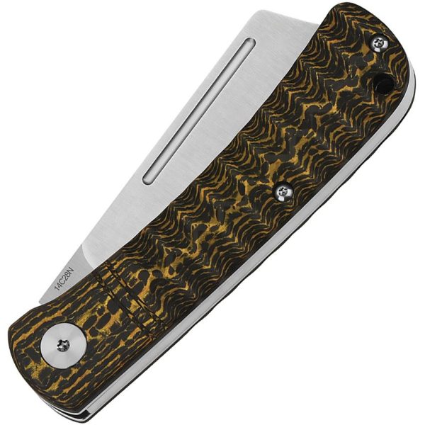 QS142C_add_02.jpg QSP Hedgehog Slip Joint Folding Knife 14C28N Gold Carbon Fiber
