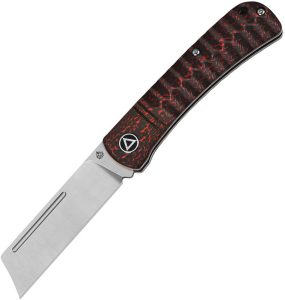 QS142D.jpg QSP Hedgehog Slip Joint Red Carbon Fiber Folding Knife 14C28N