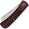 QSP Hedgehog Slip Joint Red Carbon Fiber Folding Knife 14C28N