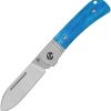 QS142SPD.jpg QSP Hedgehog Slip Joint Folding Knife Blue Bone 14C28N