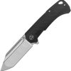 QSP Rhino Framelock Satin Black M390 Folding Knife Titanium