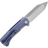 QSP Rhino Framelock Satin Blue M390 Folding Knife