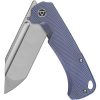 QSP Rhino Framelock Satin Blue M390 Folding Knife