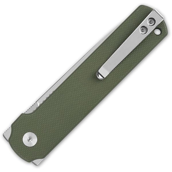 QSP Knife Lark Linerlock - 14C28N Green G10