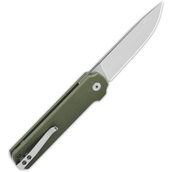 QSP Knife Lark Linerlock - 14C28N Green G10