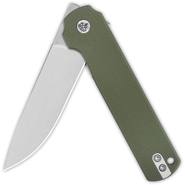 QSP Knife Lark Linerlock - 14C28N Green G10