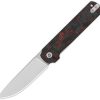 QSP Lark Linerlock Folding Knife 14C28N Stainless Red Carbon Fiber