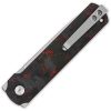 QSP Lark Linerlock Folding Knife 14C28N Stainless Red Carbon Fiber