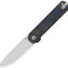 QSP Lark Linerlock Folding Knife 14C28N Blade Blue Carbon Fiber