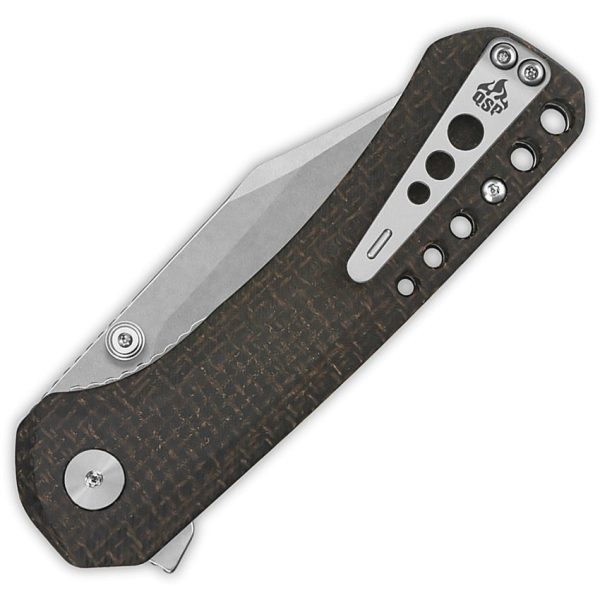 QS145A1_add_01.jpg QSP Knife Kestrel Linerlock - 14C28N Dark Brown Micarta