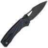 QSP Hornbill Linerlock Blue Carbon Fiber S35VN Folding Knife
