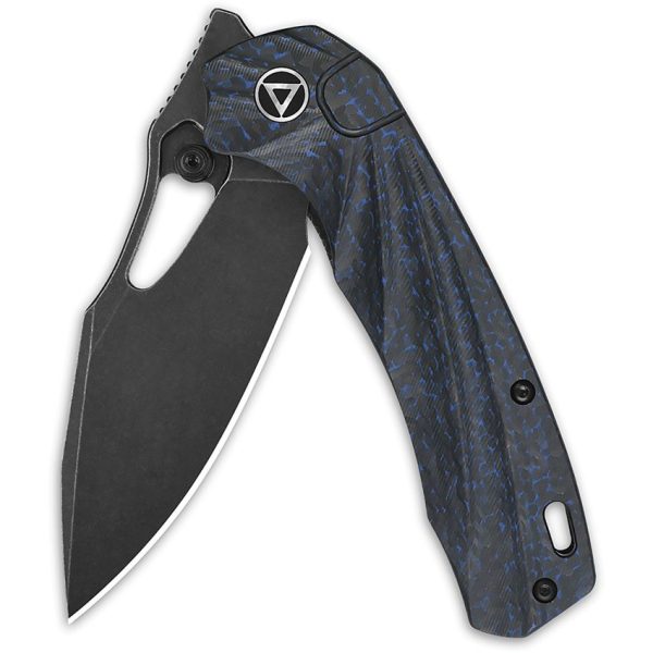 QSP Hornbill Linerlock Blue Carbon Fiber S35VN Folding Knife