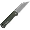 QSP Swordfish Button Lock Green Folding Knife 14C28N Stainless