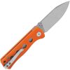 QSP Knife Canary Linerlock Drop Point Stonewash Orange G10