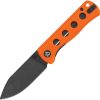 QSP Knife Canary Linerlock Drop Point Black Orange G10