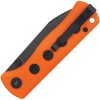 QSP Knife Canary Linerlock Drop Point Black Orange G10