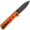 QSP Knife Canary Linerlock Drop Point Black Orange G10