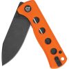 QSP Knife Canary Linerlock Drop Point Black Orange G10