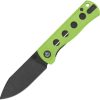 QSP Knife Canary Linerlock Drop Point Black Neon G10