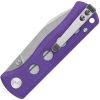 QSP Knife Canary Linerlock Drop Point Stonewash Purple G10